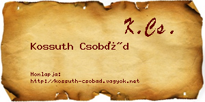 Kossuth Csobád névjegykártya